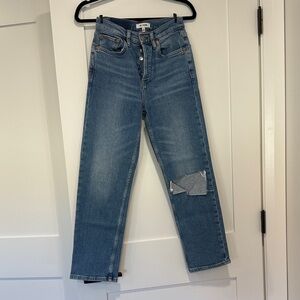RE/DONE Straight Leg Blue Jeans